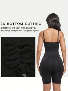 2pcs Women Seamless Shapewear Set - Camisole Jumpsuit Waist Trainer & Shorts, Tummy Control, Butt Lifting