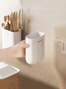 1PC 墙壁塑料盒文具遥控器杂物收纳架适用于浴室、卧室、客厅、厨房、多功能收纳盒 - 彩色 - 查看 5