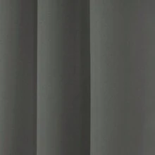 Curtain On Tape 145x270cm Long Smooth Matte Blackout Decoration For Window - Dark Grey - View 4