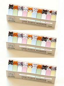 Animal Theme Sticky Notes: Mini Floral Cats Memo Pads, Cute Cartoon Black Cats Shaped Creative Memo Stickers, Suitable For Writing, Record Keeping, Indexing Bookmarks - Multicolor - View 7