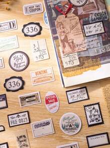 45入組貓印花貼紙 - 彩色 - 查看 6