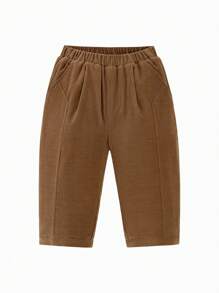 mini bala بناطيل لحديثي الولادة مبطنة بالقماش الحراري ذات الخصر المرتفع، دافئة للشتاء