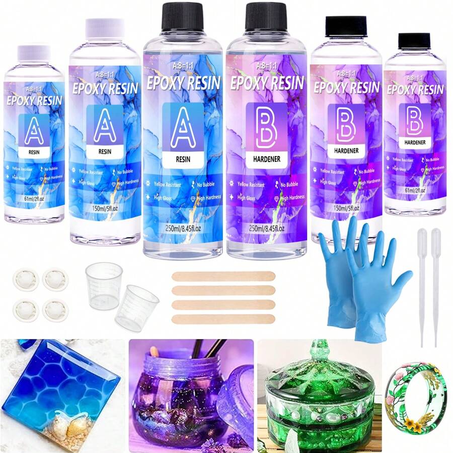 Résine Époxy Transparente 100oz / 2.6L - Kit Pour Table, Bijoux, Moulage Et Art - Sans Bulles, Auto-Nivelante