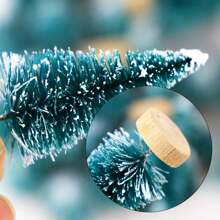 12 cây tuyết tùng nhân tạo mini trang trí Giáng sinh, nhiều màu, xanh lam, xanh lá cây nhạt, xanh lá cây, trắng, vàng, bạc, dùng cho lễ hội, nhà ở, văn phòng, trang trí sân vườn, Giáng sinh - Màu Khaki - Xem 4