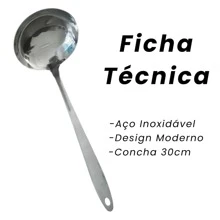 Kit 2 Concha de Cozinha Inox Linha Premium Brilhosa