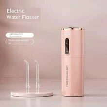 Kit profesional blanqueador con hilo dental eléctrico - Irrigadores bucales eléctricos para dientes y encías, irrigador oral resistente al agua para blanquear los dientes en casa y de viaje, incluye cepillo dental y accesorios - Fácil de usar, remoción efectiva de placa y suave con las encías - Multicolor - Ver 4