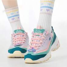 Skechers Zapatillas deportivas retro D"LITES, zapatillas casuales con suela gruesa y absorción de impactos - Verde - Ver 4