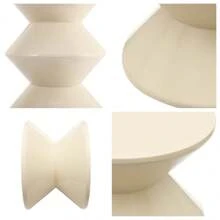 2 Tier Side Table For Couch, Sofa & Chair, Sofa Stool Small Night Stand, Decor End Table For Coffee Living Room, Bedroom, Indoor & Outdoor White/Black 14.57*14.57*10.63in - 彩色 - 查看 12