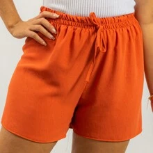 Duna Women's Shorts Loose High Waist With Elastic Casual - Xem 1