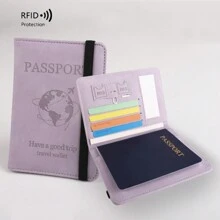 1 st gepersonaliseerde tekstpaspoorthouder, gepersonaliseerde paspoorthoes, wereldkaartpaspoorthouder, paspoortportemonnee, ticketmap, schoolbenodigdheden, schoolspullen voor studentenvakantie, accessoires voor de feestdagen, reisaccessoires, gepersonaliseerd cadeau