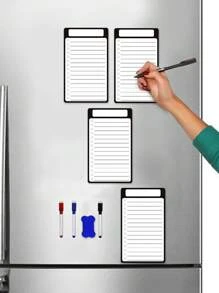 1Set Magnetic Dry Erase Board Set For Fridge - Includes Fine Markers & Eraser, Perfect For Shopping Lists, Menus, To-Do's, Chore Chart & Daily Planner Best - Multicolor - View 3