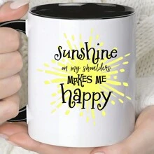 1 pieza Taza cerámica negra y blanca con gráfico de texto de 360ml, taza de café redonda, unisex, para viajes o campamentos, regalo personalizado para cumpleaños y vuelta al colegio