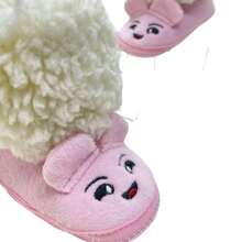 avenue shoes Baby Keto Plush Pink Slippers For Girls Sheep 002017 - Màu Hồng baby - Xem 4