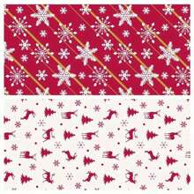 17"X600" Roll Of Reindeer & Snowflake Reversible Gift Wrapping Paper With Stickers, Suitable For Teens & Family Gifts, Christmas