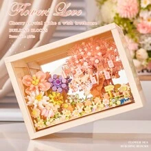 Cornice portafoto ornamentale da comodino con struttura che simula un albero di sakura in legno finto, rifrangente e traslucida, regalo romantico per studenti, amici e anziani per Natale e Ringraziamento - multicolore - Visualizzare 6