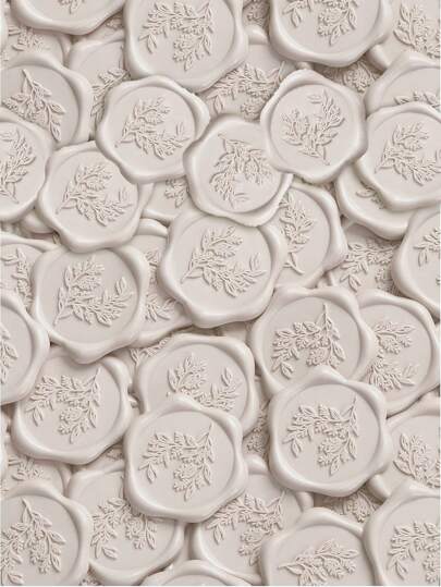 CYFUN DESIGN 20/25 PCS Eucalyptus Pattern Real Wax Sealing Stickers Self-Adhesive Wedding Invitation Envelope Seal Stickers For Decorating Wedding Invitations, Gifts,Back To School,School Supplies