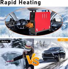 12V 5KW Parking Air Heater, 5000W All In One Parking Heater Kit With Remote Control Silencer And LCD Display, Fast Heating, For RV Truck, Motorhomes, Boat, Bus, Car Trailer - Red - View 4