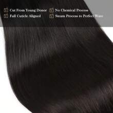 3 bundels Bone Straight Human Hair Bundles 100% natuurlijke hairextensions Onbewerkte Virgin Remy Hair Weave Bundles Natural Black Straight Bundles