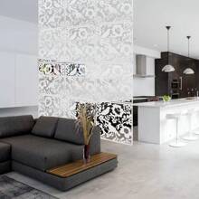 12 Stück Hängender Raumteiler, 40x40cm DIY Raumteiler Bildschirm, Paravent Raumteiler Hängepaneel Raumteiler Trennwand Hängend,DIY Art Deco Raumteiler - Weiss - Übersicht 2