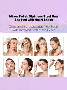 Zestaw 1/2/4/8 szt./narzędzi Gua Sha do twarzy, narzędzia kosmetyczne Gua Sha do twarzy ze stali nierdzewnej 304, poprawiają krążenie i ujędrniają skórę, masażer do twarzy, oczu, nóg, narzędzia do masażu, uroda, produkty do pielęgnacji skóry, spa, pielęgnacja, narzędzia do pielęgnacji skóry, pielęgnacja twarzy, akcesoria dla kosmetologów, masaż, narzędzie do masażu twarzy, wałek do masażu twarzy