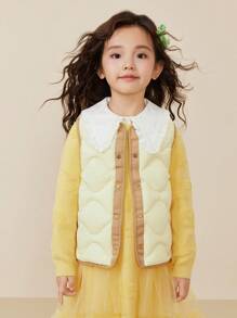 mini bala Reversible Three-Proof Light Down Jacket For Children New Winter Collection - Yellow - View 1