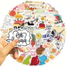 50Pcs Adesivos de Ano Novo para Viagem Carro Motocicleta Garrafas de Água Laptops Computadores Capas de Telefone Guitarras Decoração Brinquedos Decoração