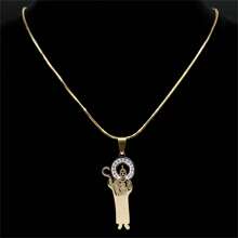 天主教圣裘德视频项链 男女款不锈钢金色/银色圣裘德祈祷护身符链首饰 - 項鍊 - 查看 5