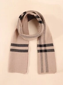 1pc Kids Soft Striped Scarf, Suitable For Daily Wear