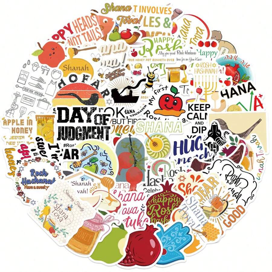 50Pcs Adesivos de Ano Novo para Viagem Carro Motocicleta Garrafas de Água Laptops Computadores Capas de Telefone Guitarras Decoração Brinquedos Decoração