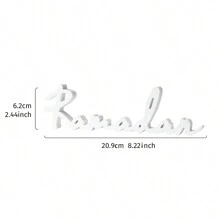 1 szt. Prosty biały Eid Ramadan Mubarak, Salam Letter Decor Piece, Ramadan Holiday Celebration Polystyrene Letter Desktop Decor, Na Eid Al-Fitr Uroczy Prezent I Ramadan Kareem Dom, Dekoracja Imprezy I Konferencji