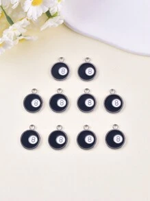 10pcs Fashion Billiards Number 8 Metal Charms Pendant For Women DIY Jewelry Making