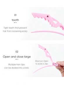 6PCS Salon Crocodile Clip, Plastic Partition Clip, Hair Clip, Evening Dress Clip, Dressing Clip, Hairdressing Tool, Multi Color, Daily Cute Salon Clip, Salon Partition Hairdressing Tool Suitable For Family, Daily Outdoor Travel, Party Gift Giving