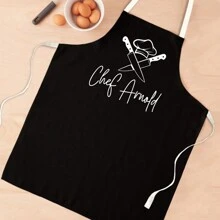 1pc Personalized Chef's Apron, Custom Cooking/Baking Apron Gift For Him/Dad/Husband/Her, Creative - Kitchen Knife - View 4