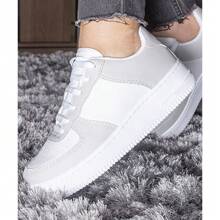 Kit 3 Pairs Women's Sneakers Casual Fashion Blogger Special Sizes - 白色 - 查看 6