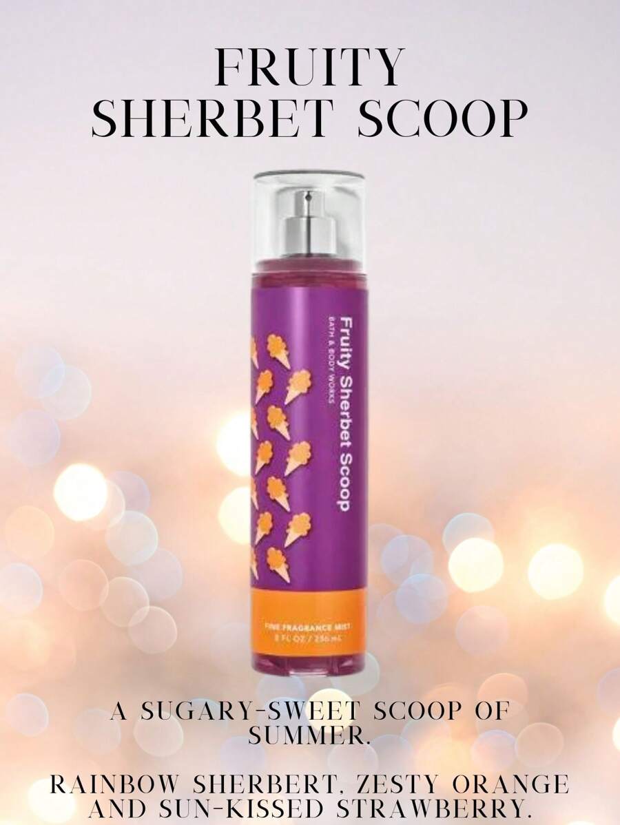 Bath And Body Works BBW Fine Fragrance Body Mist - Fruity Sherbet Scoop - View 1