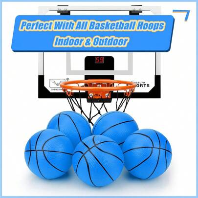 2 Inflatable Mini Basketballs, High-Quality PVC Rubber Ball With Inflation Pump, Suitable For Indoor Gaming, Entertainment, Mini Hu Ho Or Sports Training (6 Inches), Is An Excellent Basketball Gift