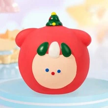 1 件猫/狗爱好者礼物和狗/猫妈妈喜爱的宠物橡胶玩具，圣诞驯鹿动物球形玩具，适合小型/中型狗爱好者和狗妈妈喜爱的减压玩具 - 彩色 - 查看 3