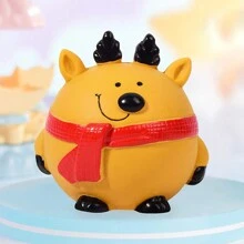 1 件猫/狗爱好者礼物和狗/猫妈妈喜爱的宠物橡胶玩具，圣诞驯鹿动物球形玩具，适合小型/中型狗爱好者和狗妈妈喜爱的减压玩具 - 彩色 - 查看 6