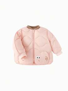 Balabala Boys' & Girls' Lightweight Down Jacket For Babies Cute And Fun Design For Winter 2024 - White Red - View 4