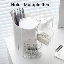 1 hộp đựng đồ trang điểm 2/3 tầng có ngăn kéo xoay, hộp đựng mỹ phẩm chống bụi trong suốt, mút trang điểm nhiều lớp và giá đựng cọ trang điểm, hộp đựng đồ trang điểm nhỏ gọn cho phấn má, chì kẻ mày, son môi, lý tưởng để đựng đồ trên bàn làm việc, tủ quần áo và phòng tắm - Nhiều màu - Xem 6