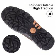 CAMEL CROWN 男士乐福鞋 一脚蹬乐福鞋 皮革休闲步行鞋 - 卡其色 - 查看 6