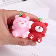 卡通铅笔刀，可爱软 PVC 熊形铅笔刀，儿童学习用品 - 彩色 - 查看 3