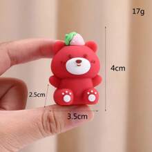 卡通铅笔刀，可爱软 PVC 熊形铅笔刀，儿童学习用品 - 彩色 - 查看 4