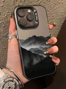 苹果 1 件黑色山景手机壳适用于 16 Pro Max/16 Pro/16/15 Pro Max/15 Pro/15/14/13/13 Pro/12/11/XR，全身保护软壳防摔防水防震防刮 - 彩色 - 查看 4