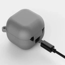 Silicone Protective Case Cover With Carabiner For  Buds FE/Buds Live/ Buds 2/ Buds Pro/ Pro2 - 紫丁香色 - 查看 3