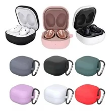 Silicone Protective Case Cover With Carabiner For  Buds FE/Buds Live/ Buds 2/ Buds Pro/ Pro2 - 紫丁香色 - 查看 2