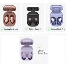 Silicone Protective Case Cover With Carabiner For  Buds FE/Buds Live/ Buds 2/ Buds Pro/ Pro2 - 紫丁香色 - 查看 4