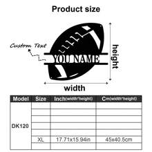 一款定制橄榄球运动员墙饰,个性化橄榄球运动员标志,农舍风格橄榄球运动员墙饰,金属艺术品,适合住宅客厅和办公室装饰,可定制姓名装饰,适合门廊、露台、生日、毕业典礼和其他节日礼物,节日日历。 - 彩色 - 查看 19