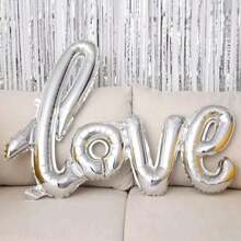 1pc 110cm*64cm Love Letter Shaped Foil Balloon, Valentine's Day/Wedding Party/Celebration Back To School Valentine's Day