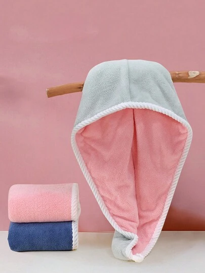 1pc Thick Double-Layer Coral Fleece Hair Drying Cap, Highly Absorbent Hair Towel, Quick Dry Hair Wrap